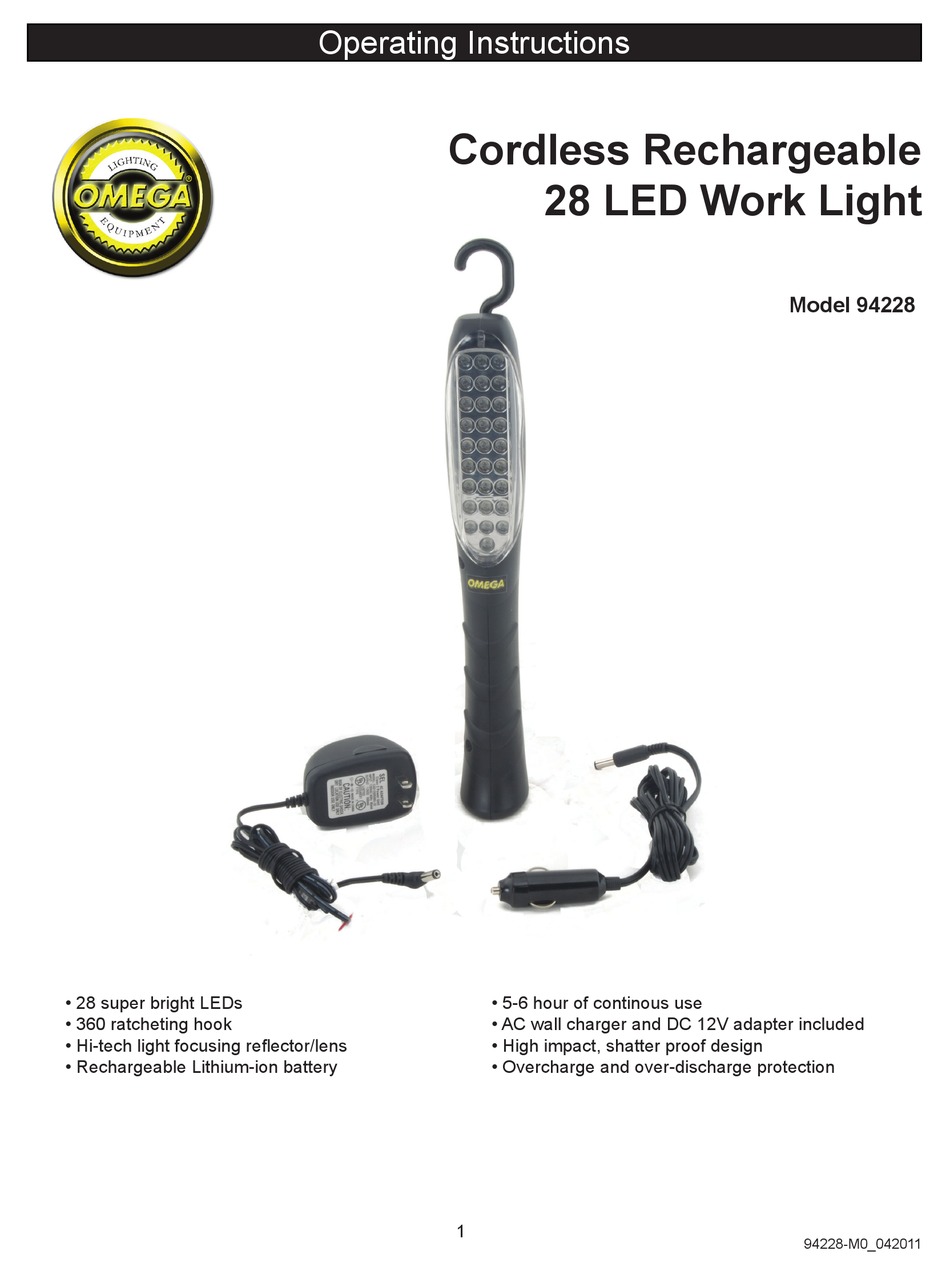 OMEGA 94228 OPERATING INSTRUCTIONS Pdf Download ManualsLib