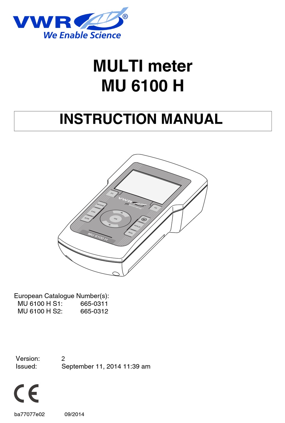 MULTIMETRE MU 6100H S1 AVEC ELECTRODE PH 111