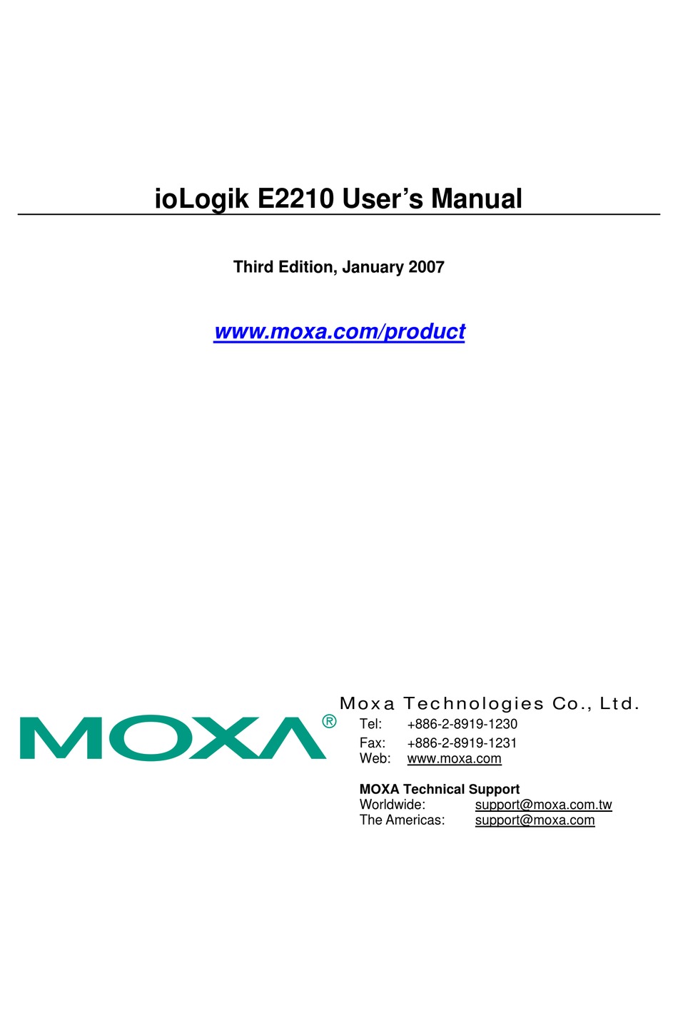 Moxa Technologies Iologik E2210 User Manual Pdf Download Manualslib