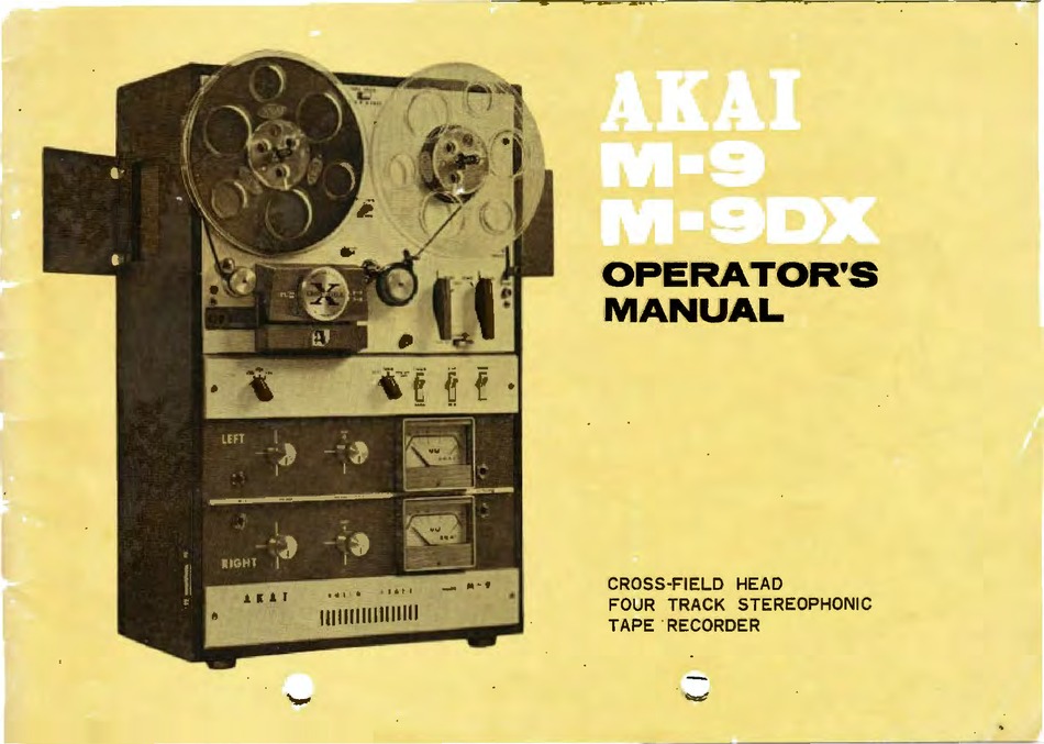 Akai M 9 Operator S Manual Pdf Download Manualslib