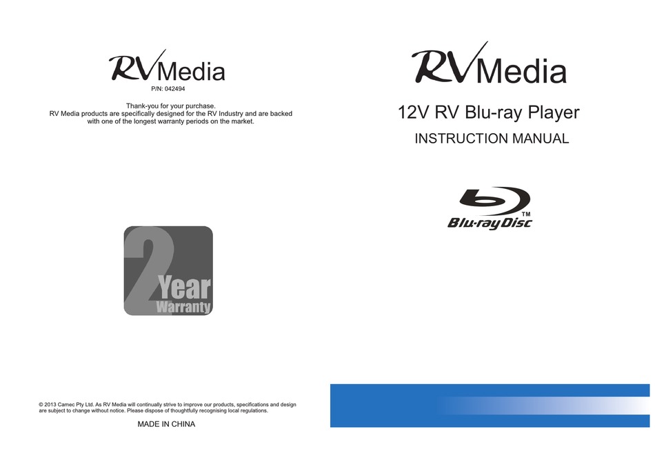 RVMEDIA 042494 INSTRUCTION MANUAL Pdf Download ManualsLib