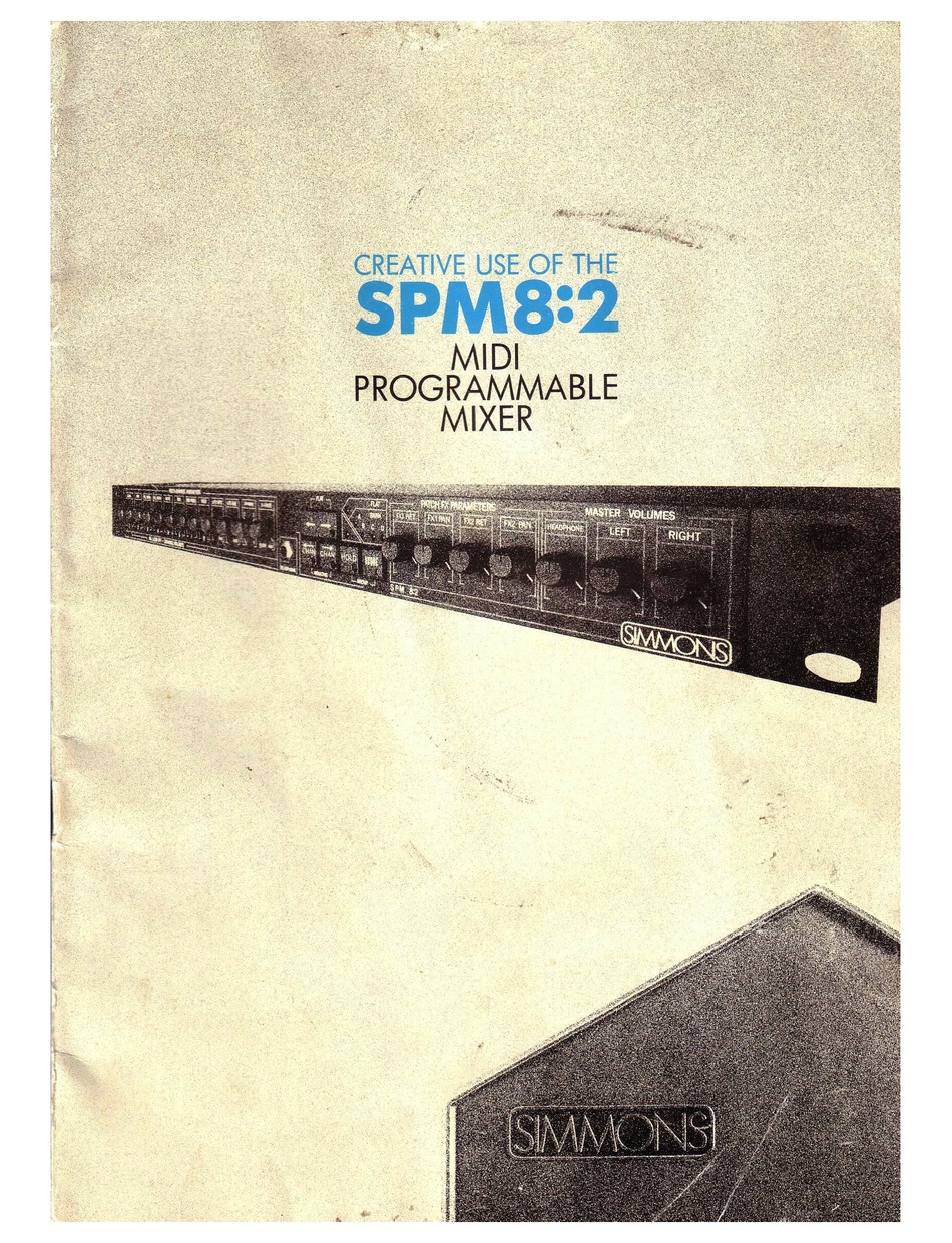 SIMMONS SPM 8:2 USER MANUAL Pdf Download | ManualsLib