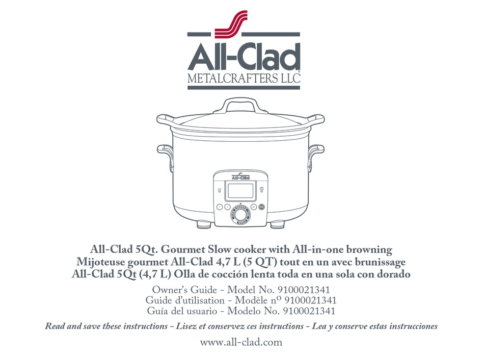 ALLCLAD 5QT OWNER'S MANUAL Pdf Download ManualsLib