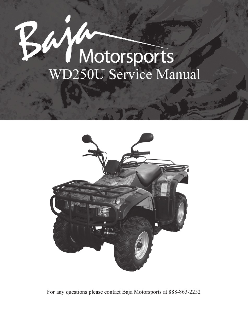 Baja Wd250u Service Manual Pdf Download Manualslib