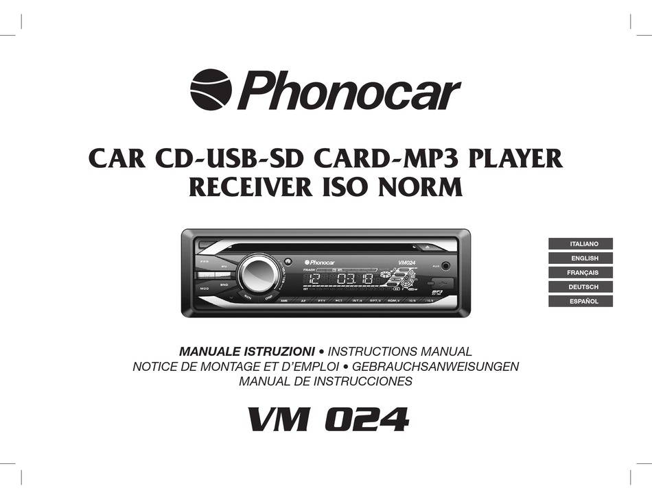 PHONOCAR VM 024 INSTRUCTION MANUAL Pdf Download ManualsLib