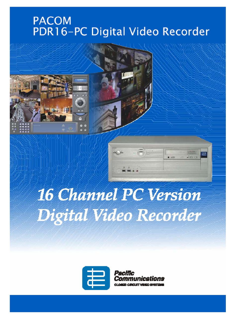 pacom 16 channel digital video recorder