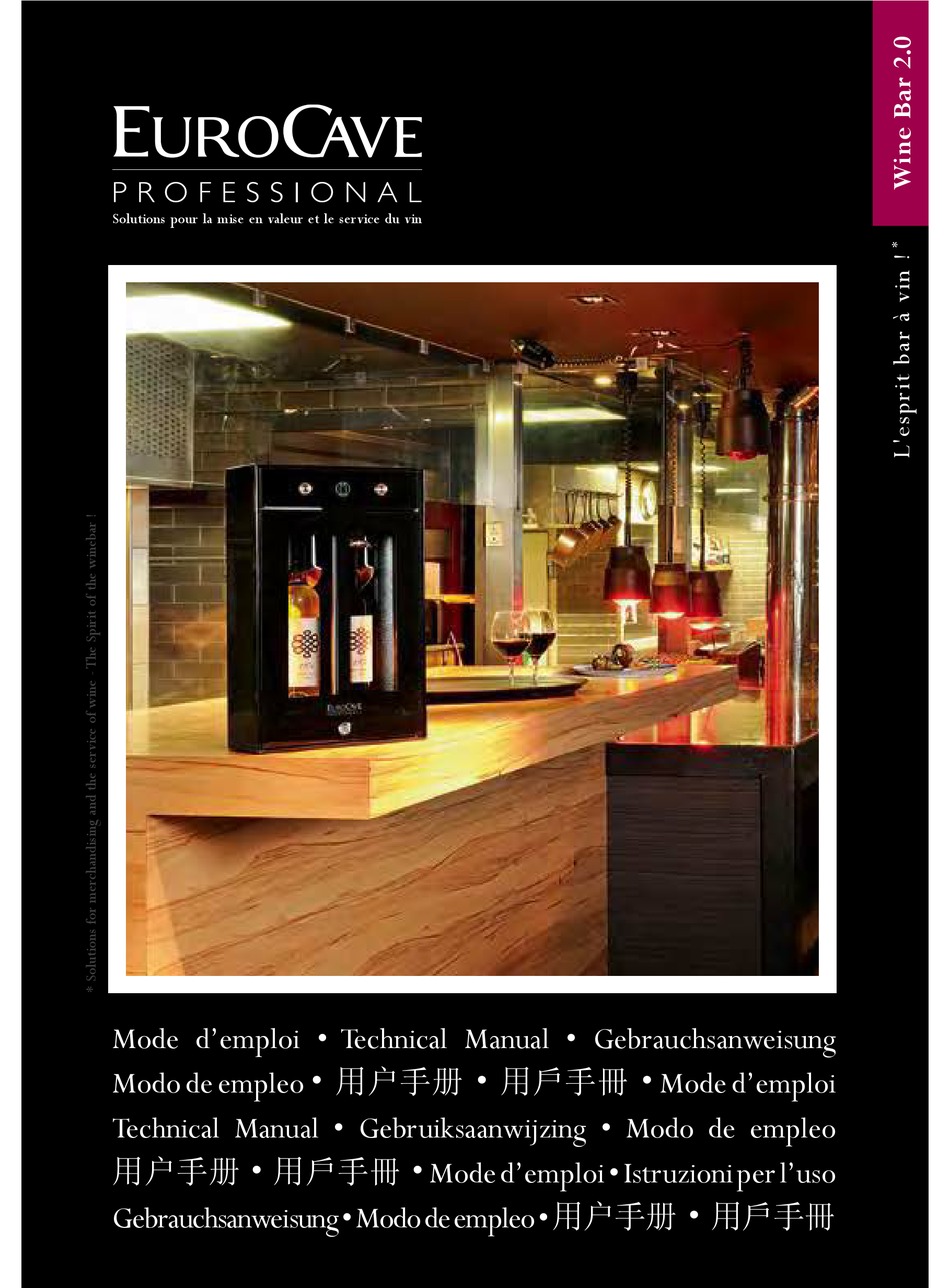 Eurocave Wine Bar 2 0 Technical Manual Pdf Download Manualslib