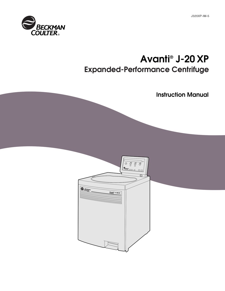 Beckman Coulter Avanti J Xp Instruction Manual Pdf Download Manualslib