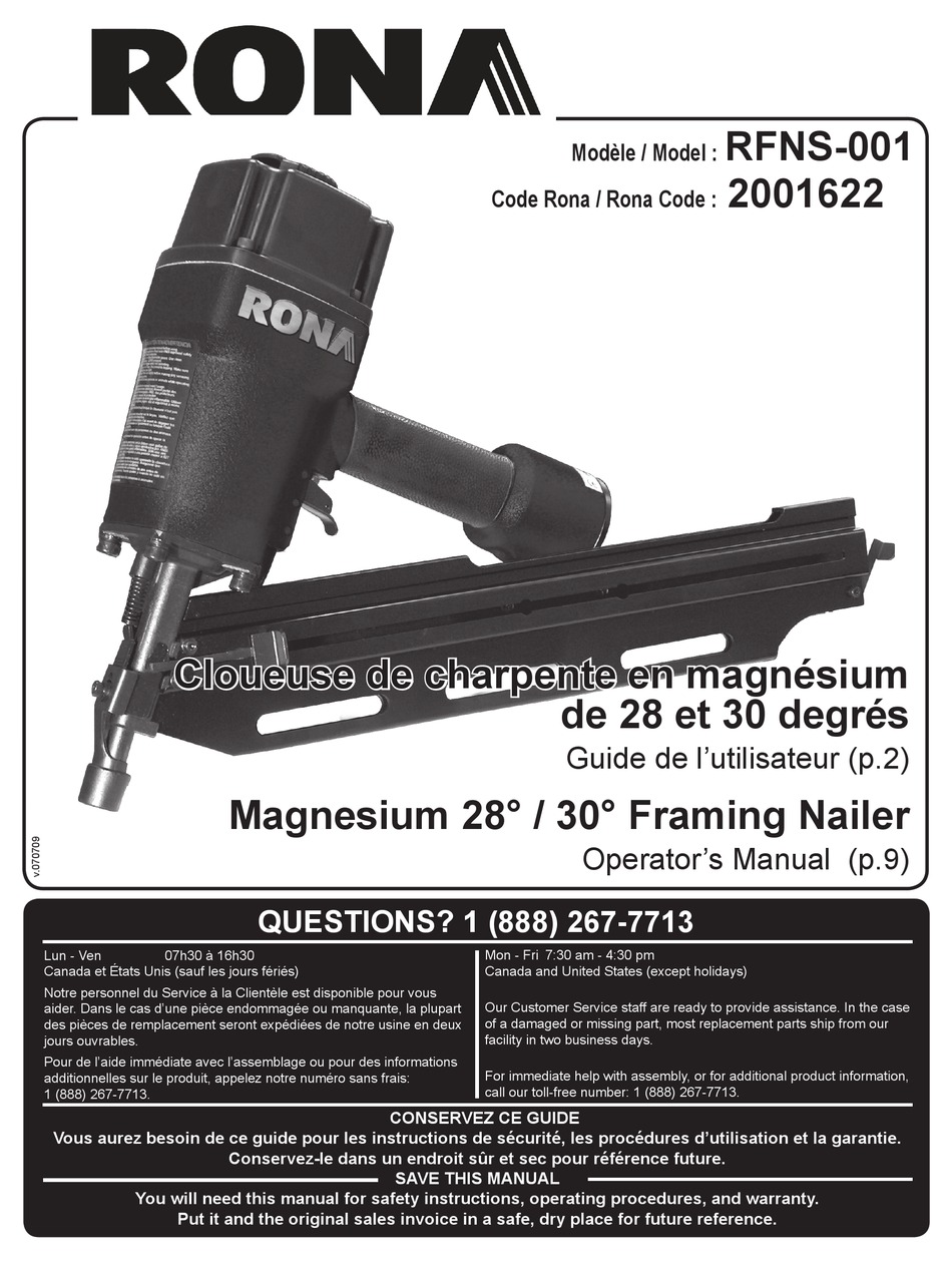 Maintenance; Troubleshooting - Rona RFNS-001 Operators Manual [Page 12] |  ManualsLib