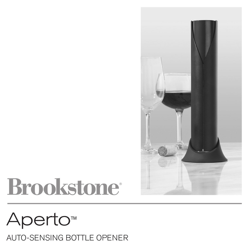 Using The Wine Opener Brookstone APERTO Manual Page 9 ManualsLib