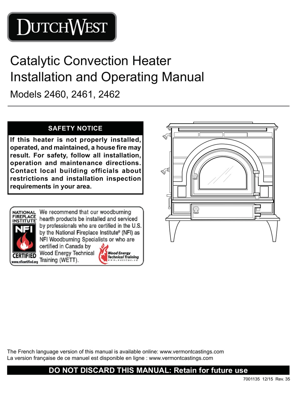 DUTCHWEST 2460 INSTALLATION AND OPERATING MANUAL Pdf Download ManualsLib