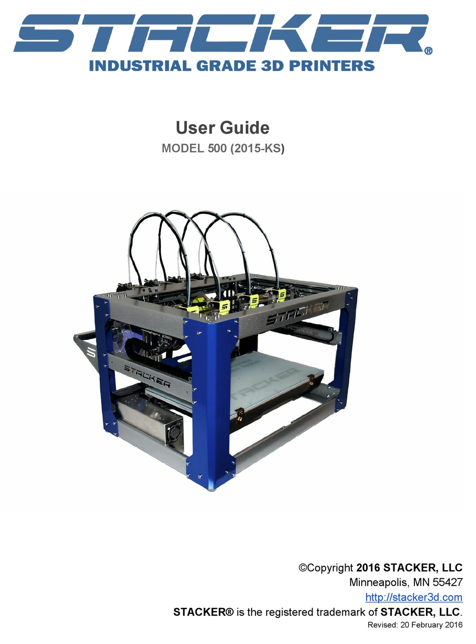STACKER 500 USER MANUAL Pdf Download ManualsLib