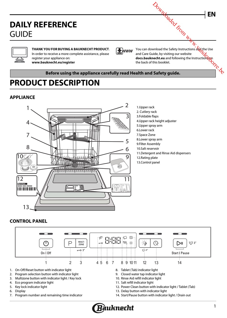 Bauknecht Bfc 3c26 Pf A Reference Manual Pdf Download Manualslib