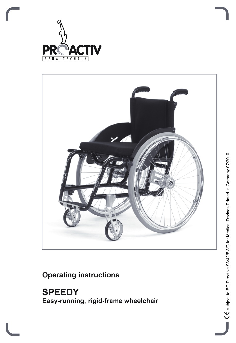 PROACTIV SPEEDY OPERATING INSTRUCTIONS MANUAL Pdf Download ManualsLib