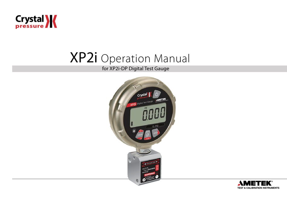 CRYSTAL PRESSURE XP2IDP OPERATION MANUAL Pdf Download ManualsLib