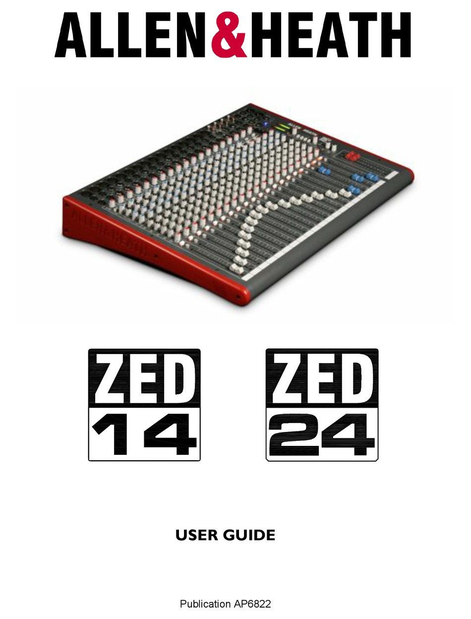 ALLEN & HEATH ZED 14 USER MANUAL Pdf Download ManualsLib