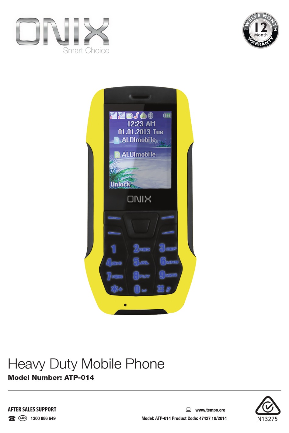 ONIX ATP014 MANUAL Pdf Download ManualsLib