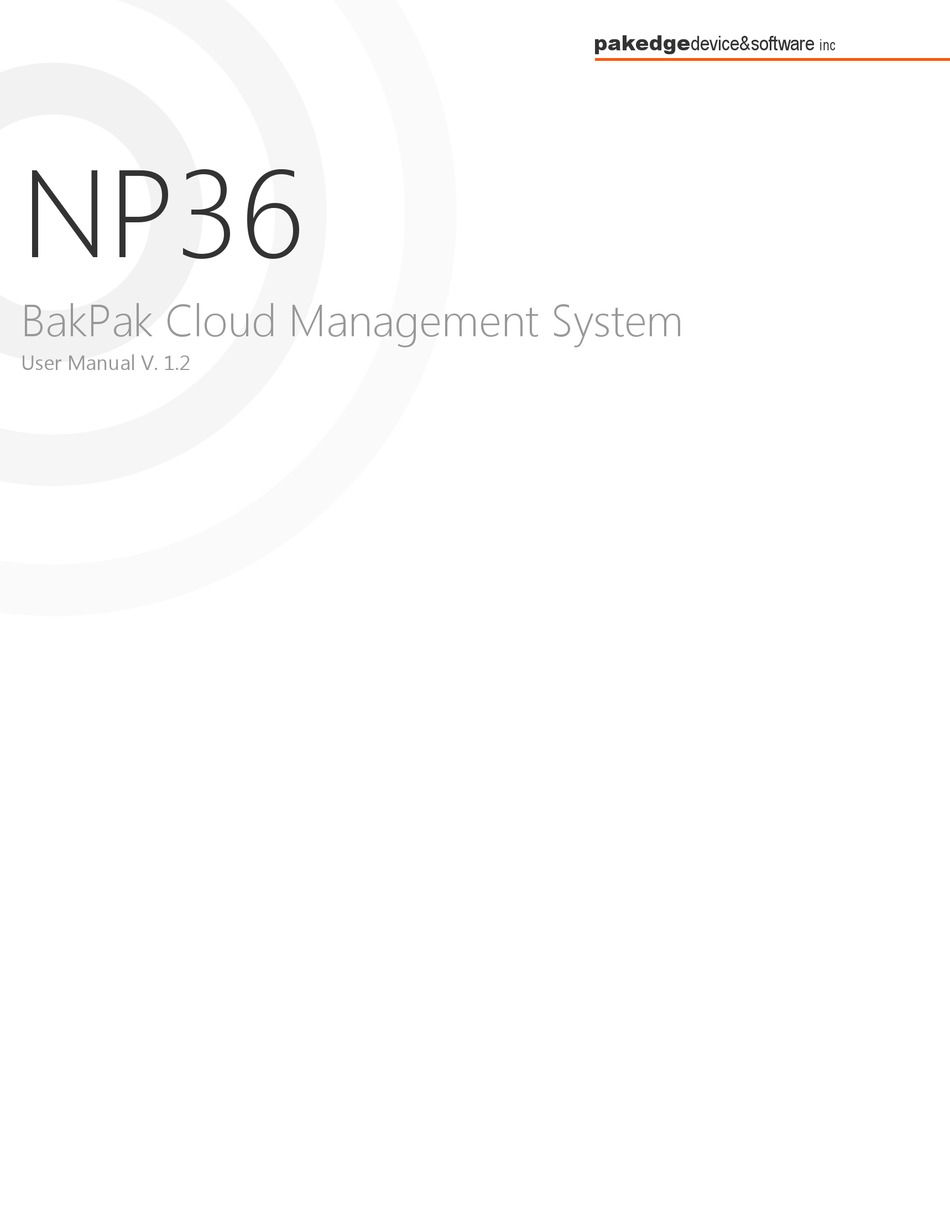 PAKEDGE DEVICE & SOFTWARE NP36 USER MANUAL Pdf Download ManualsLib