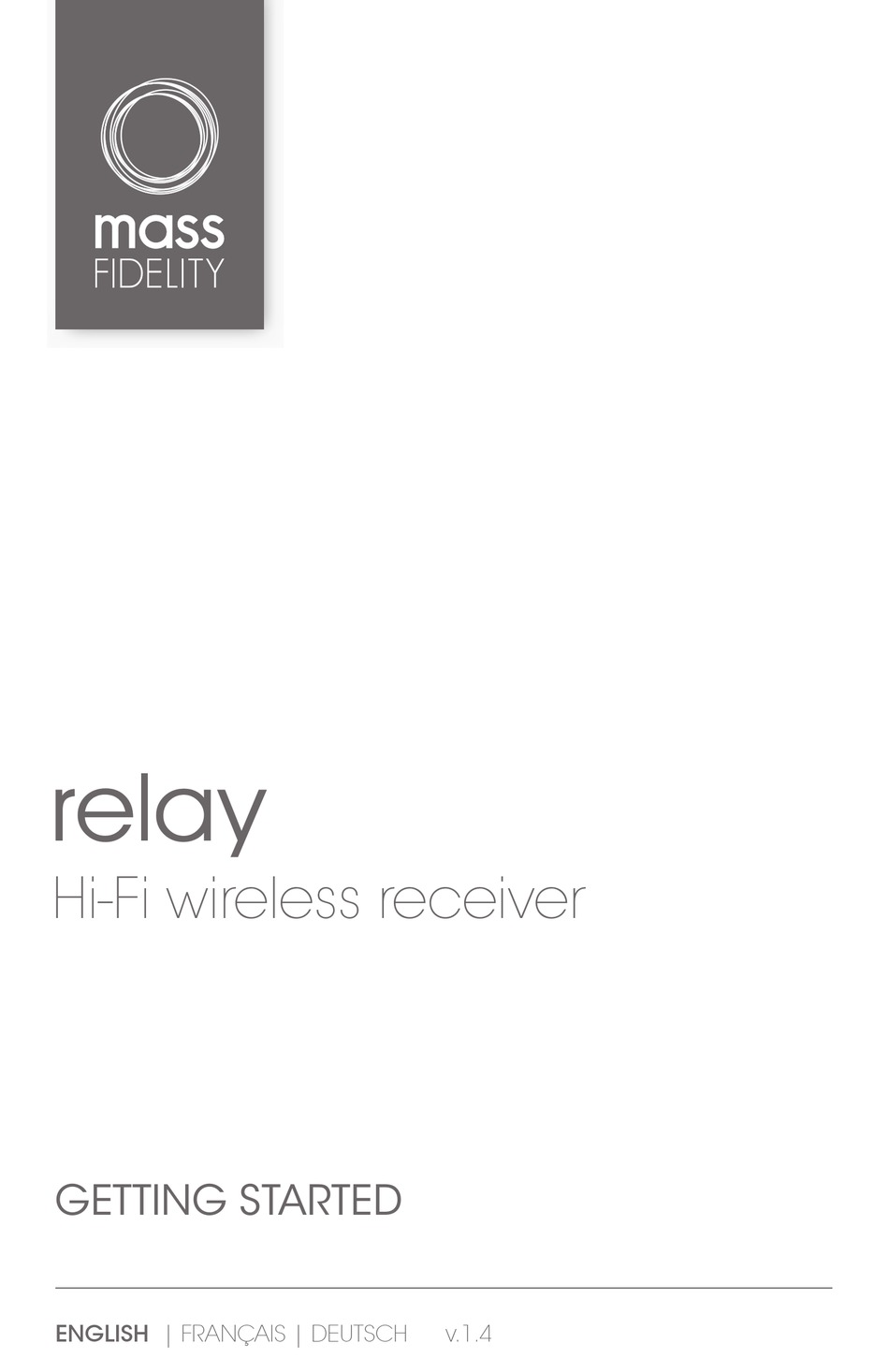 MASS FIDELITY RELAY GETTING STARTED Pdf Download ManualsLib