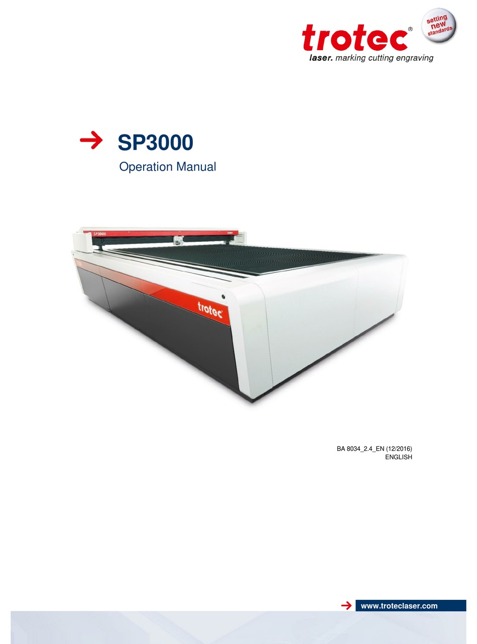 TROTEC SP3000 OPERATION MANUAL Pdf Download ManualsLib
