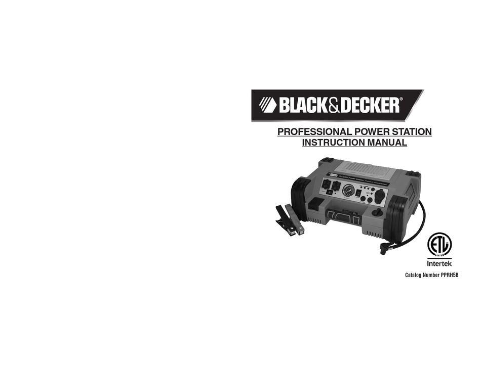 Black & Decker PRO Portable Power Station 500W 900AMPs 120 PSI Compressor  PPRH5B
