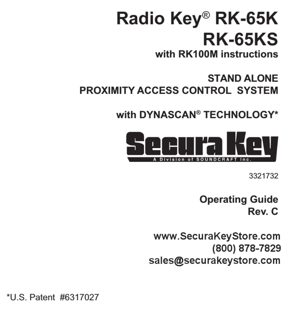 Secura Key Rk 65k Operating Manual Pdf Download Manualslib Secura Key Rk 65k Operating Manual Pdf Download Manualslib