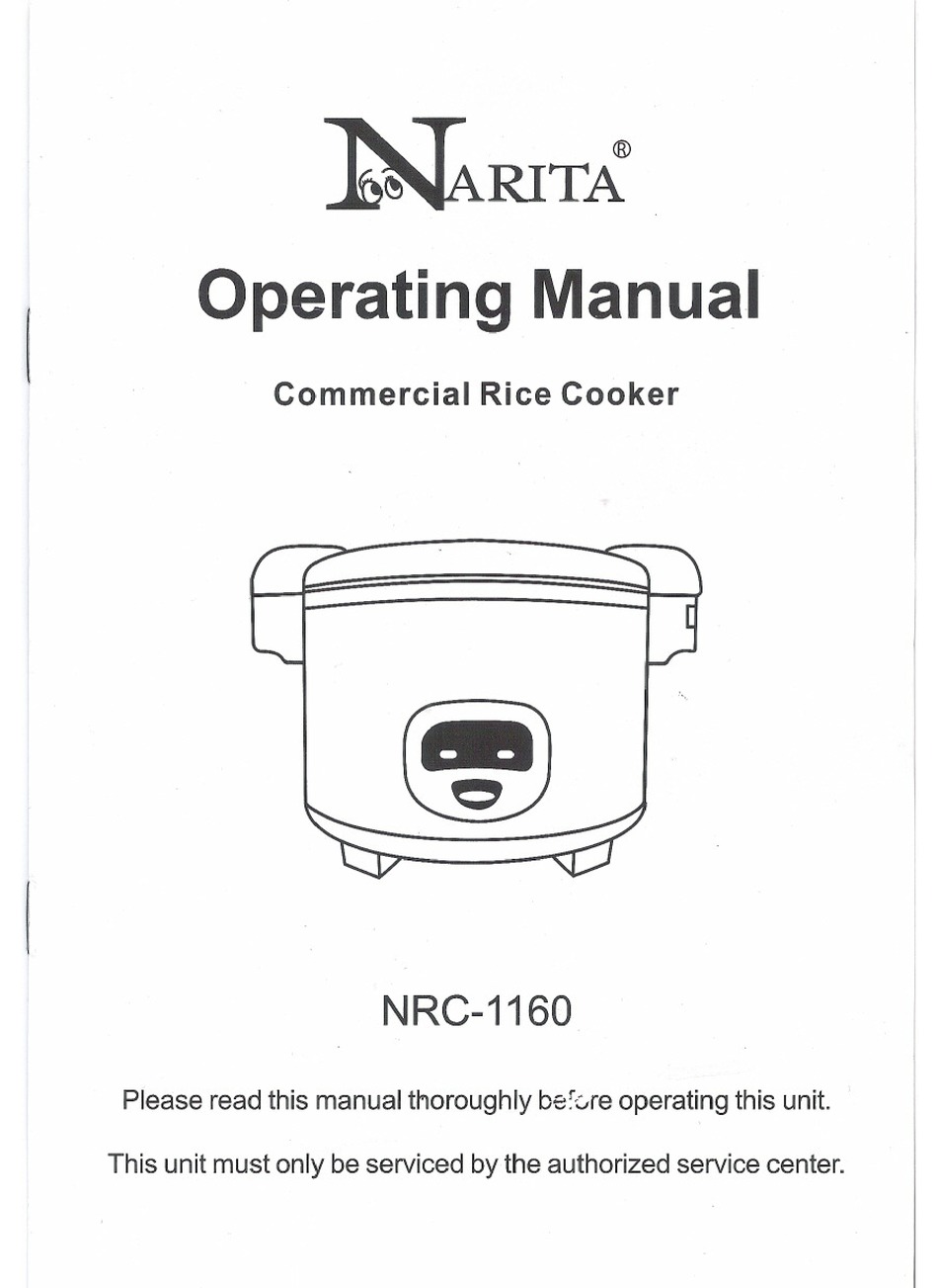 narita rice cooker manual