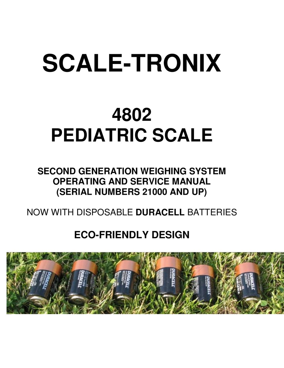Scale-Tronix 4004, 4800, 4802, 5005, 5700 Scale Battery