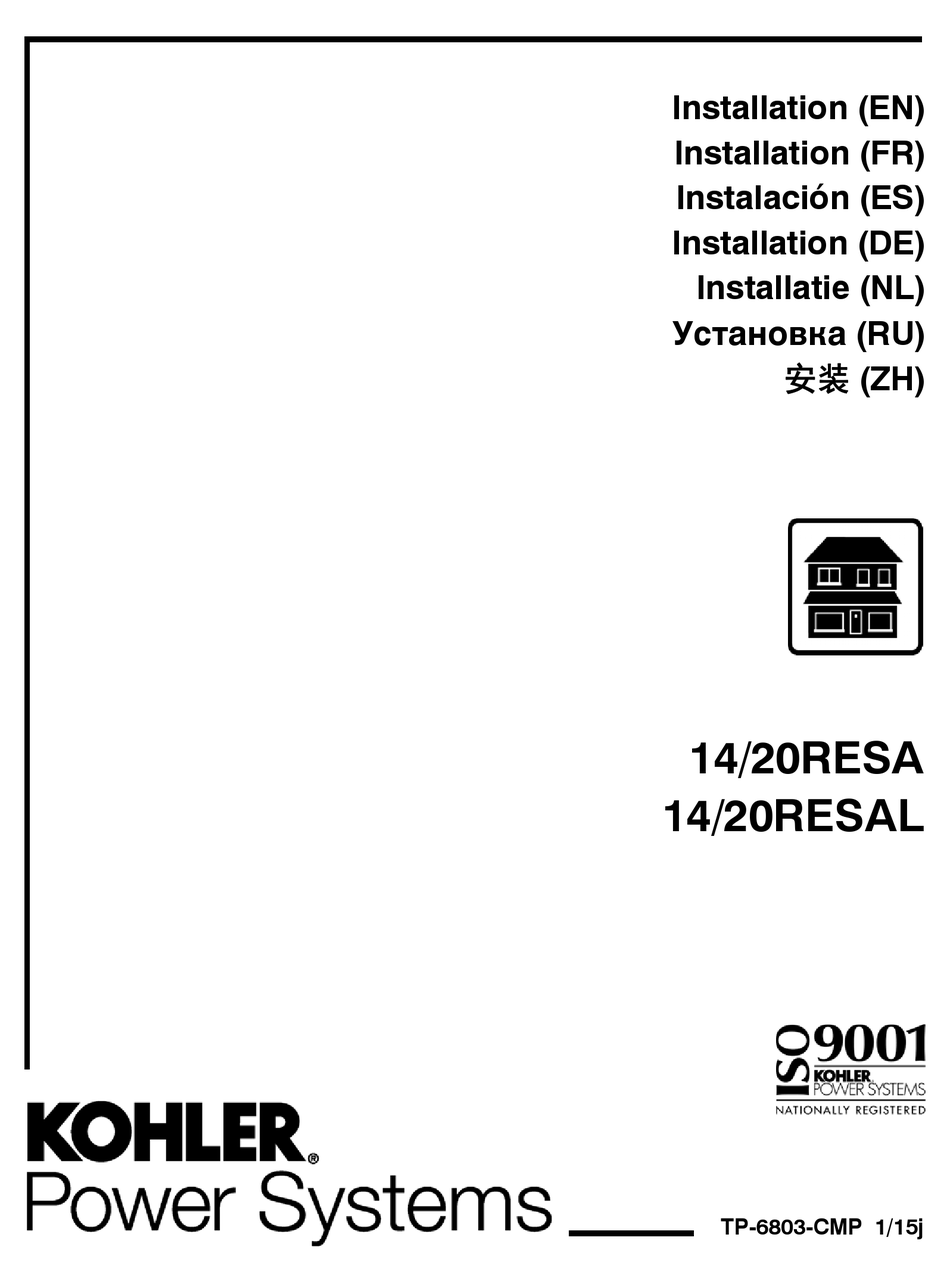 KOHLER 14RESA INSTALLATION MANUAL Pdf Download | ManualsLib
