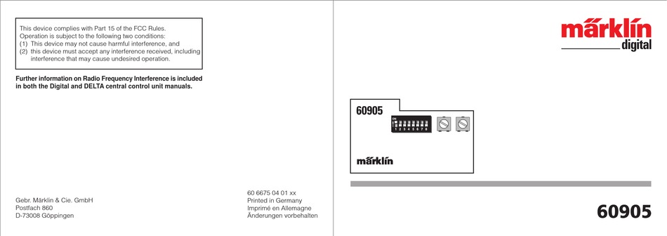 Märklin 60905 Digital-Hochleistungsdecoder mit Anleitung Neuware 