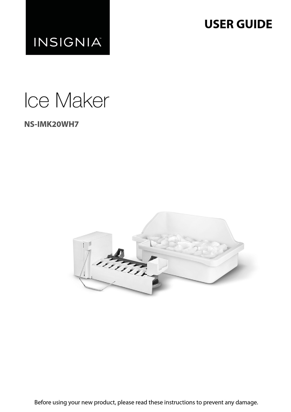 Insignia NS-IMK20WH7 Ice Maker User Guide - Manuals Clip