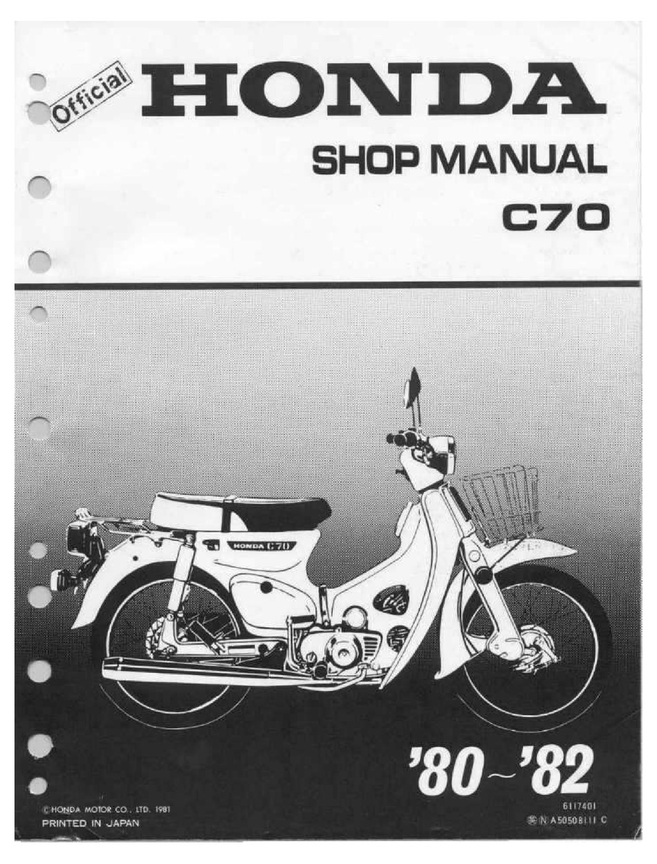 HONDA C70 SHOP MANUAL Pdf Download | ManualsLib  1981 Honda Motorcycle Wiring Diagrams Pdf    ManualsLib
