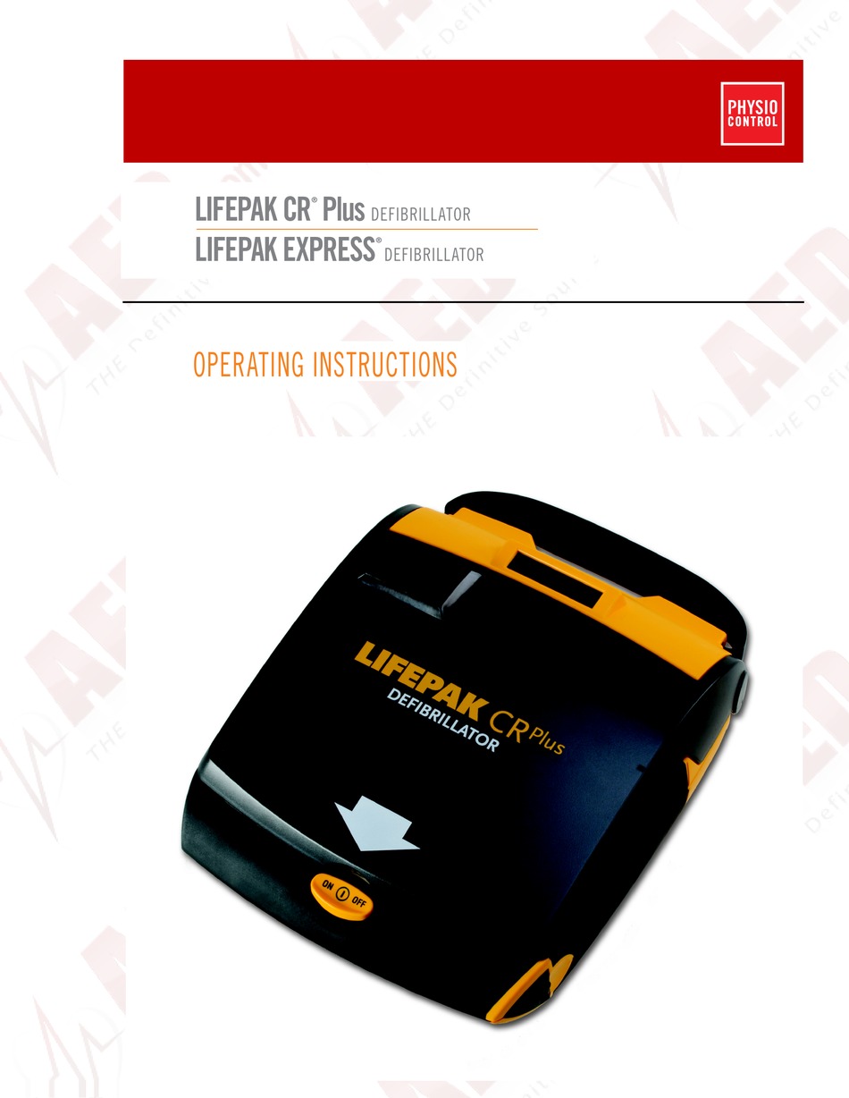 Physio Control Lifepak Cr Plus Operating Instructions Manual Pdf Download Manualslib