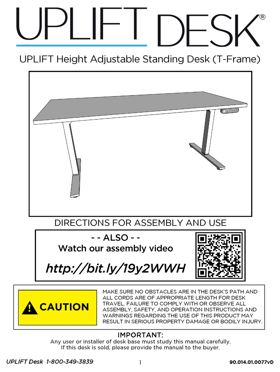 UPLIFT UPL921T ASSEMBLY AND USE MANUAL Pdf Download ManualsLib