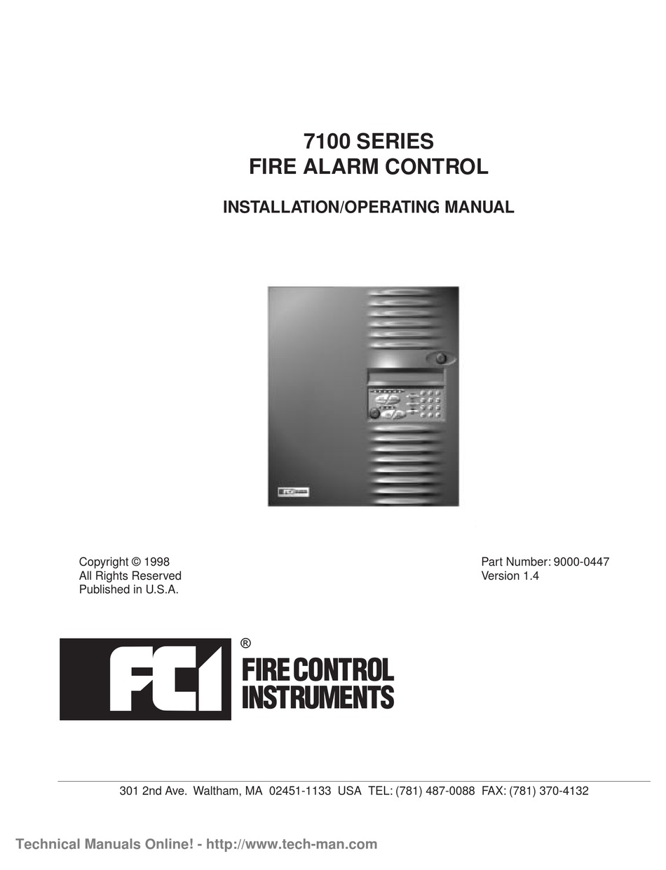 FCI 7100 SERIES INSTALLATION & OPERATING MANUAL Pdf Download ManualsLib