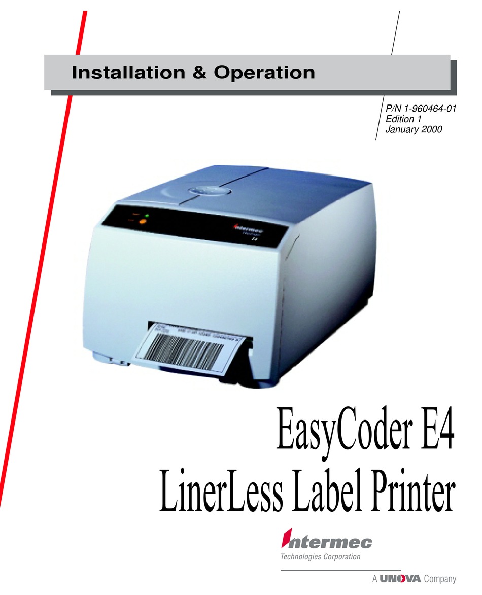 Intermec Easycoder E4 Installation Operation Manual Pdf Download Manualslib