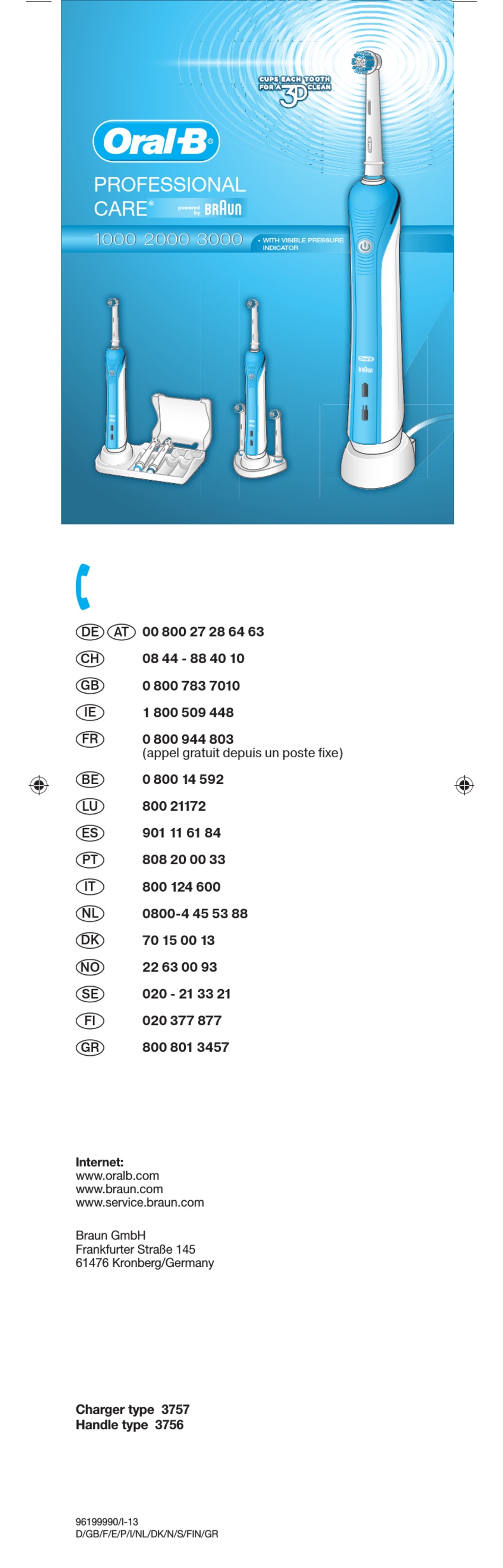 ORAL-B PRO 1000 USER MANUAL Pdf Download | ManualsLib