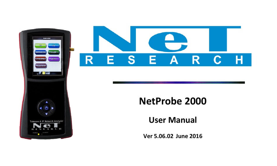 NET RESEARCH NETPROBE 2000 USER MANUAL Pdf Download ManualsLib