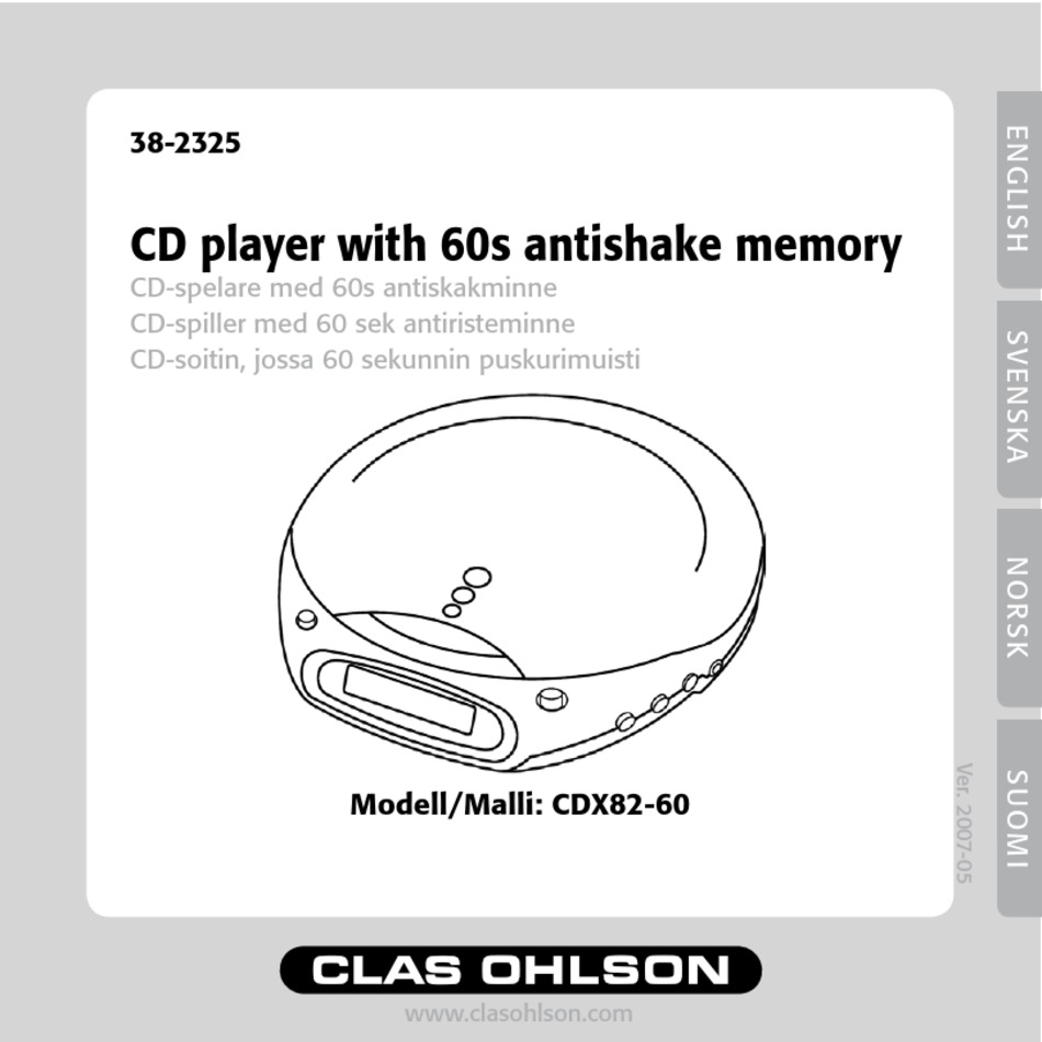 CLAS OHLSON CDX8260 USER MANUAL Pdf Download ManualsLib