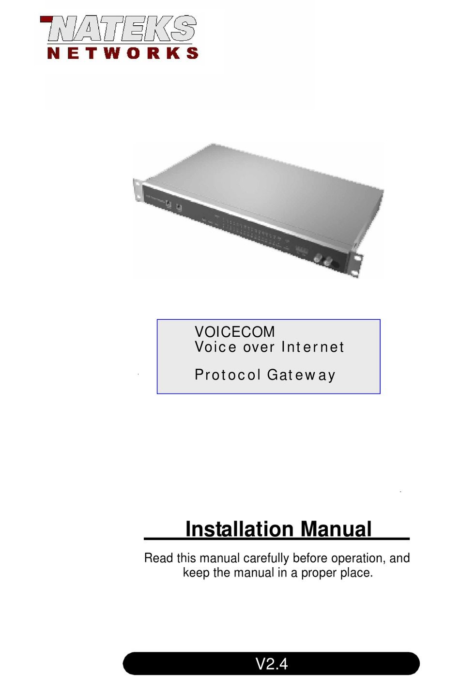 NATEKS VOICECOM INSTALLATION MANUAL Pdf Download | ManualsLib