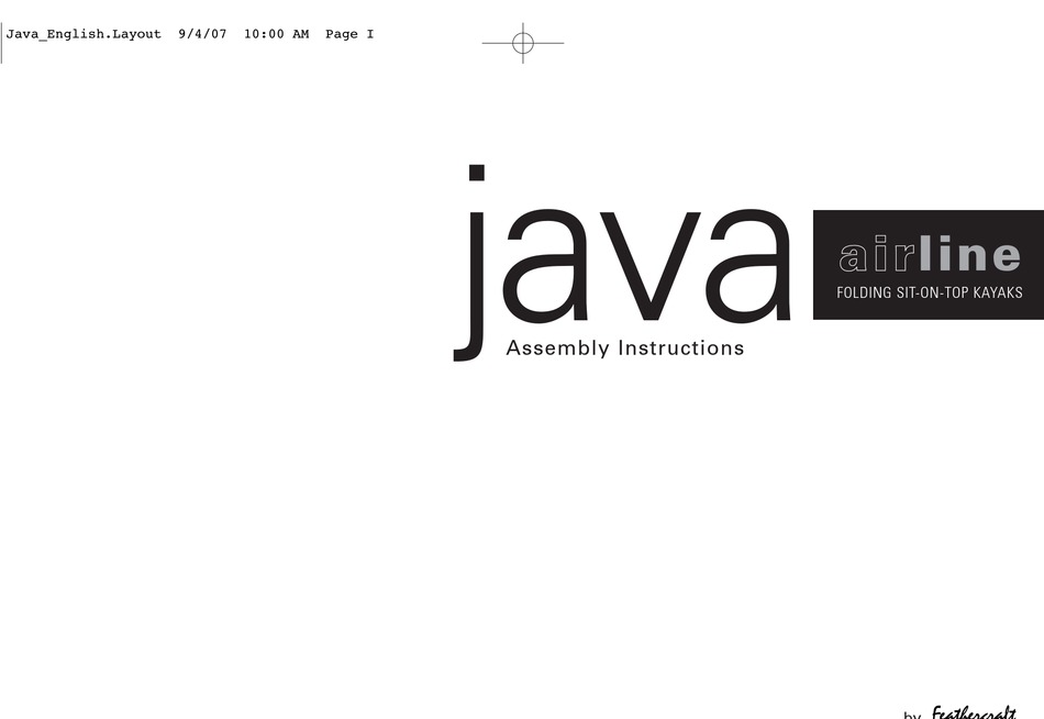 feathercraft java assembly instructions manual pdf