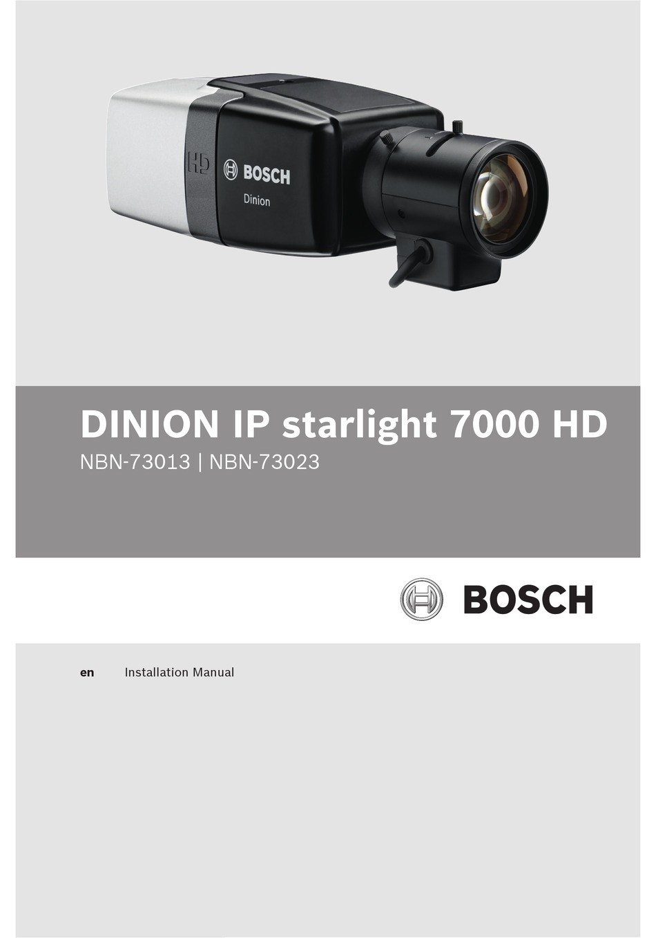 Bosch Dinion Ip Starlight 7000 Hd Installation Manual Pdf Download Manualslib