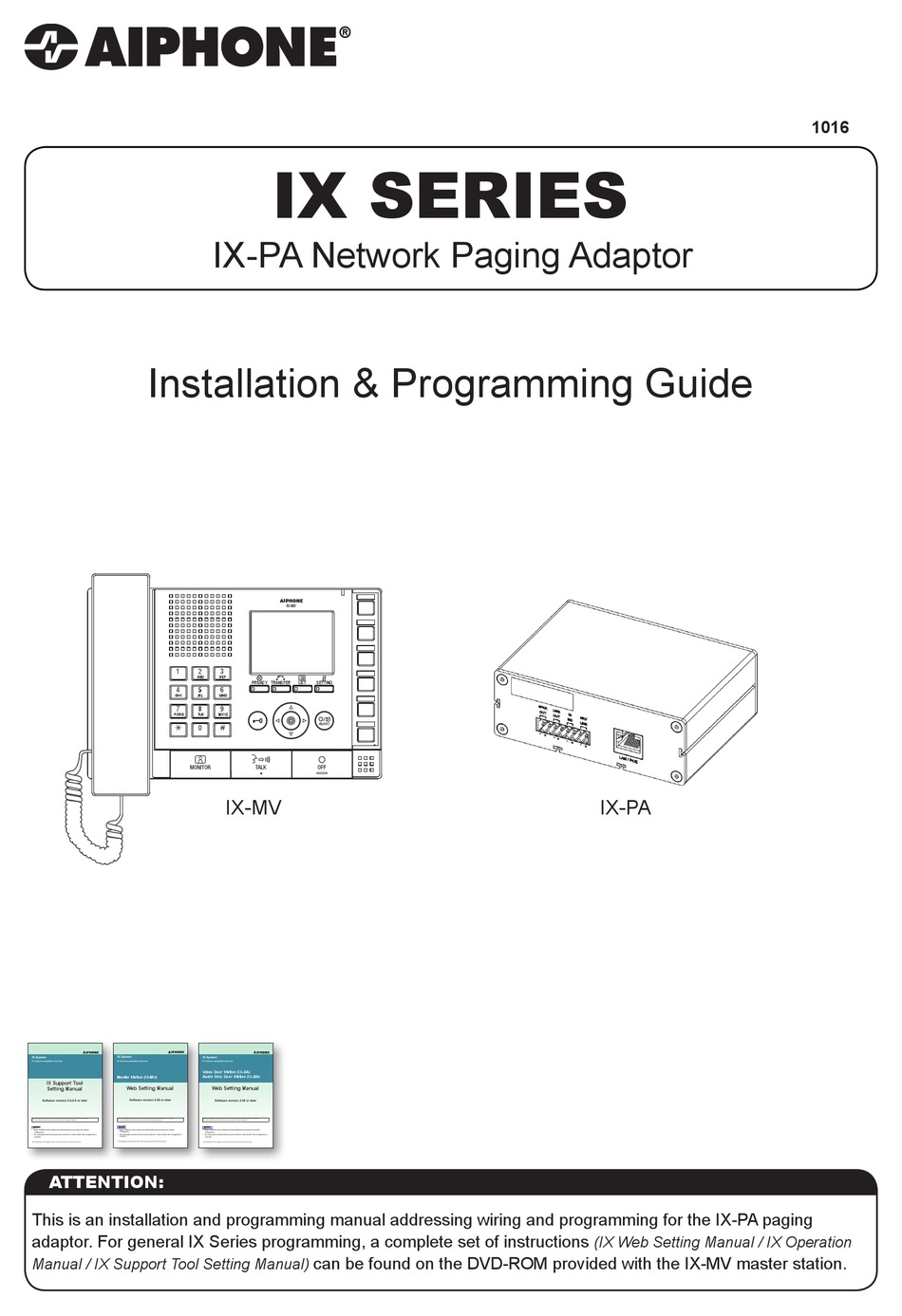 Aiphone Ix Series Installation Programming Manual Pdf Download Manualslib