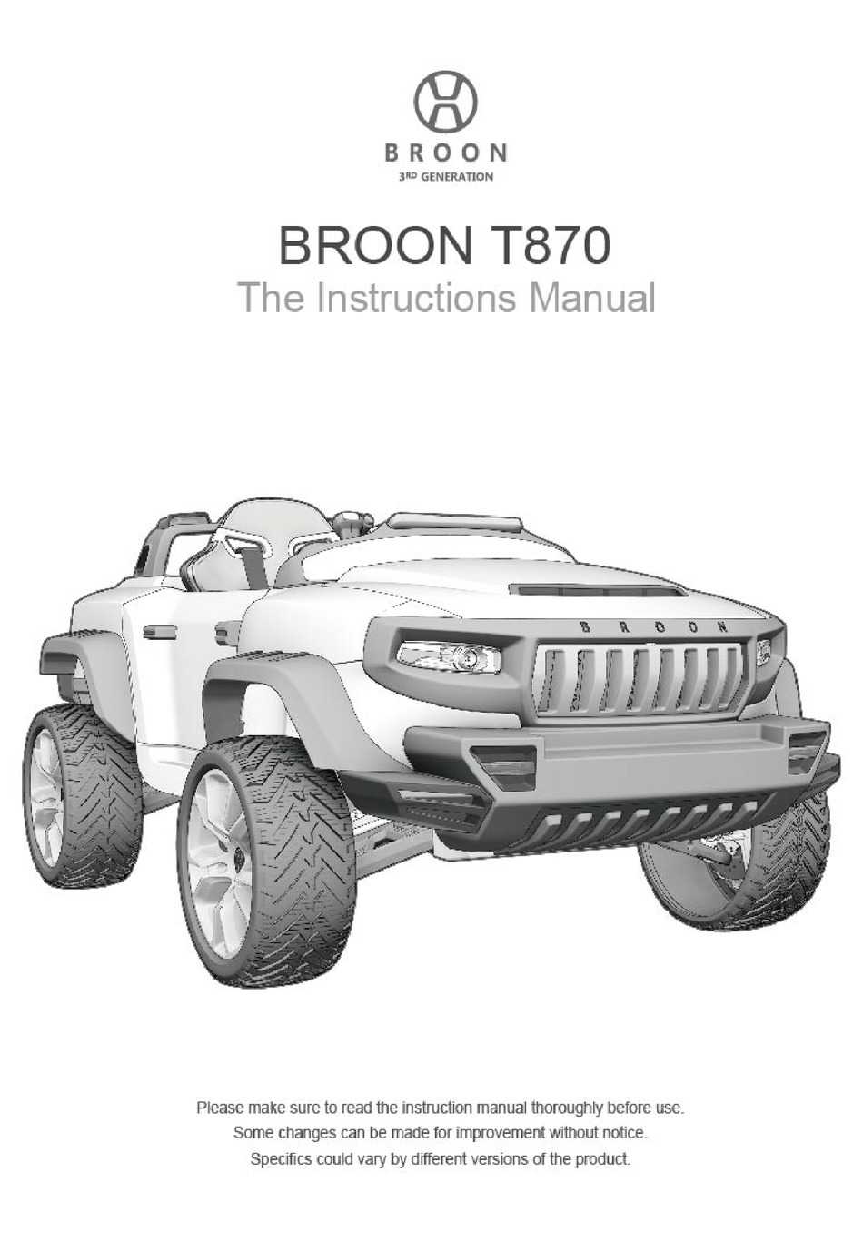 BROON T870 INTRUCTIONS MANUAL Pdf Download ManualsLib