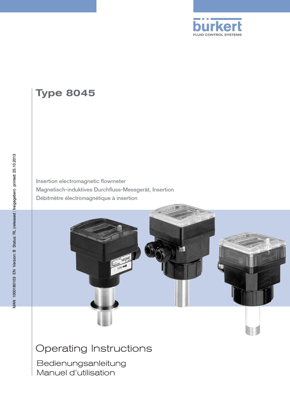 BURKERT 8045 OPERATING INSTRUCTIONS MANUAL Pdf Download ManualsLib
