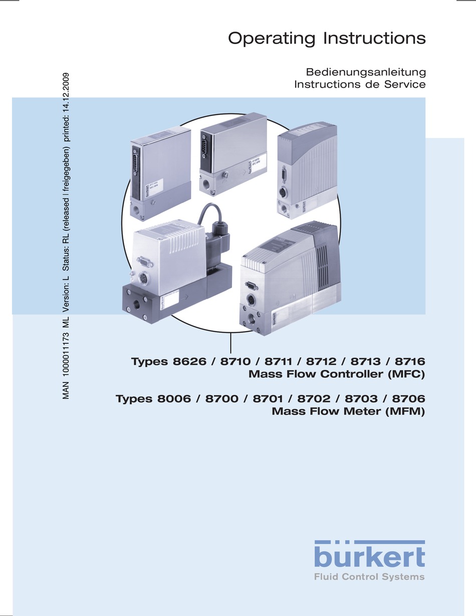 BURKERT 8626 OPERATING INSTRUCTIONS MANUAL Pdf Download ManualsLib