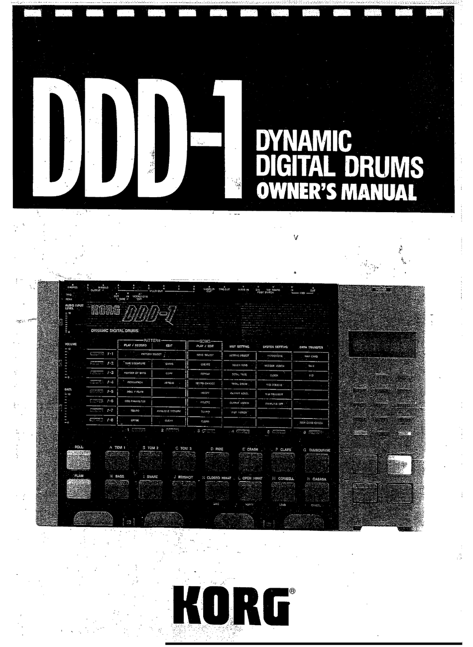 KORG DDD-1 OWNER'S MANUAL Pdf Download | ManualsLib