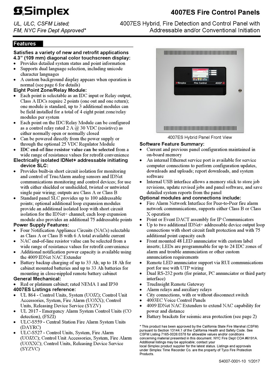 simplex 4006 installation manual