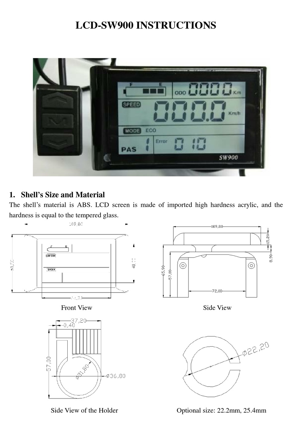 Настройка lcd дисплея sw900