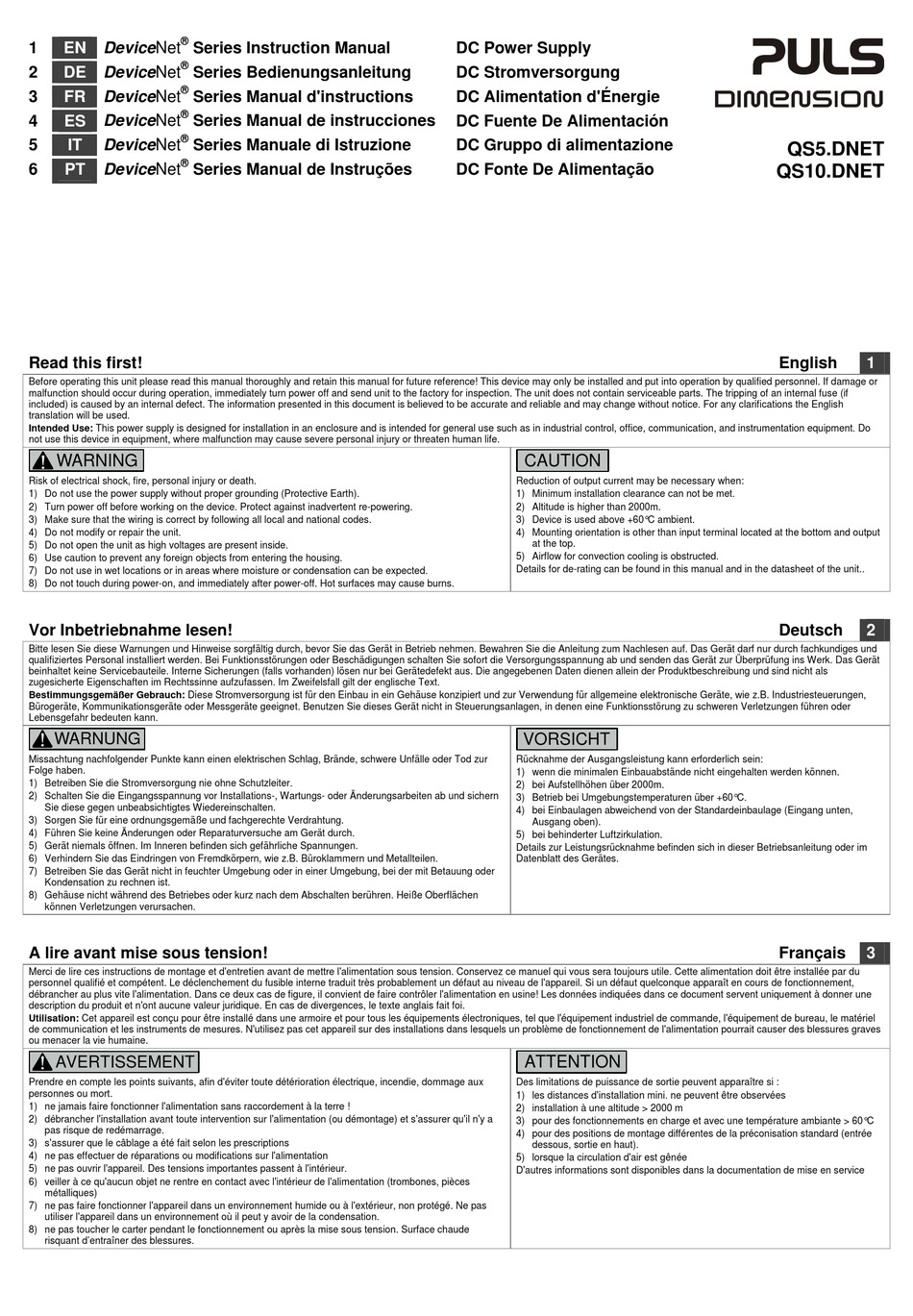 PULS INSTRUCTION MANUAL Pdf Download ManualsLib